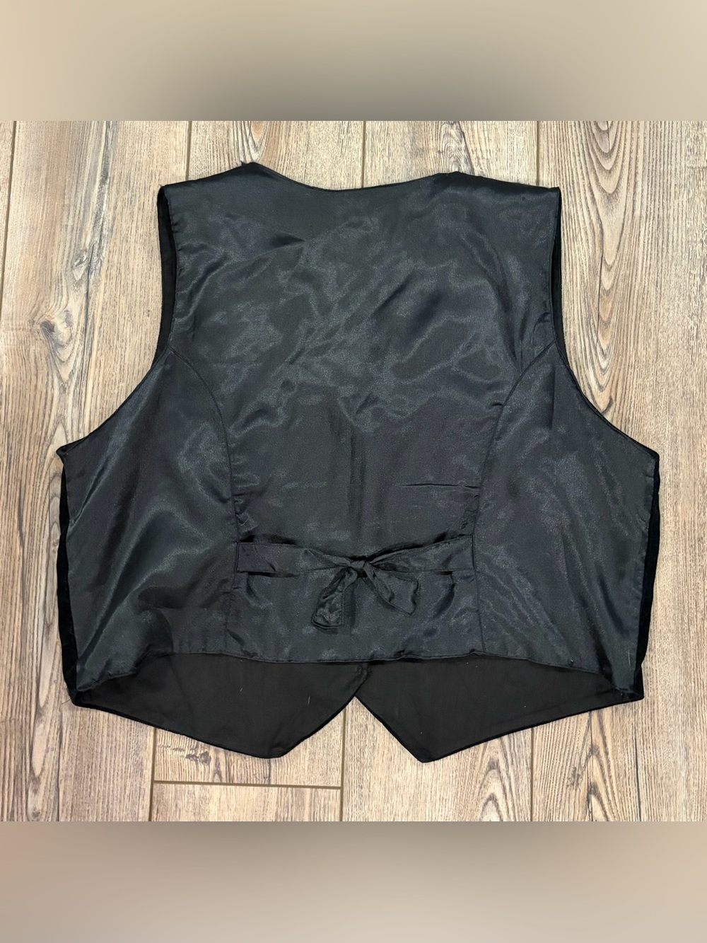 Vintage CLEO Christmas Holiday Vest Black Velvet Embroidered Teddy Bear XL - Picture 10 of 10